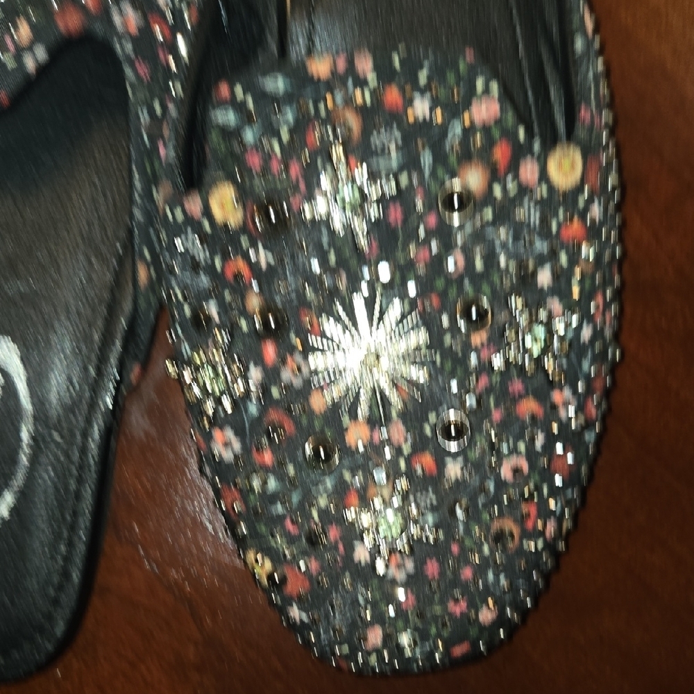 ATALINA 7 COMFY UNIQUE ACCENTED SLIDES FAIRY WHIMSY WITCHY FLASHY SHINY MERMAID - Picture 7 of 15